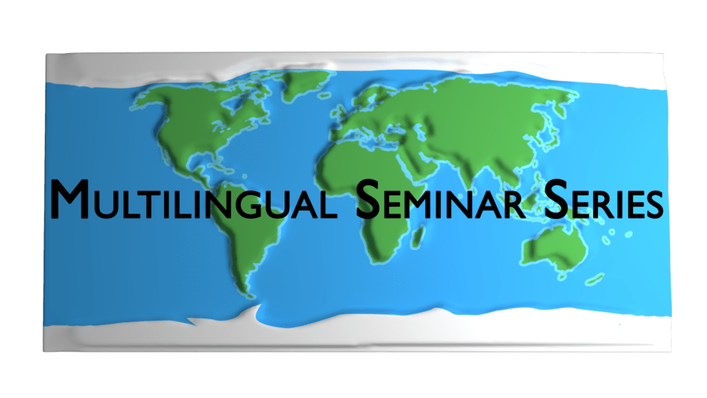 Multilingual Seminar Series. Logo created by Balint Kascoh. 