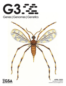 Cover of the April 2023 issue of G3 depicting a large insect.